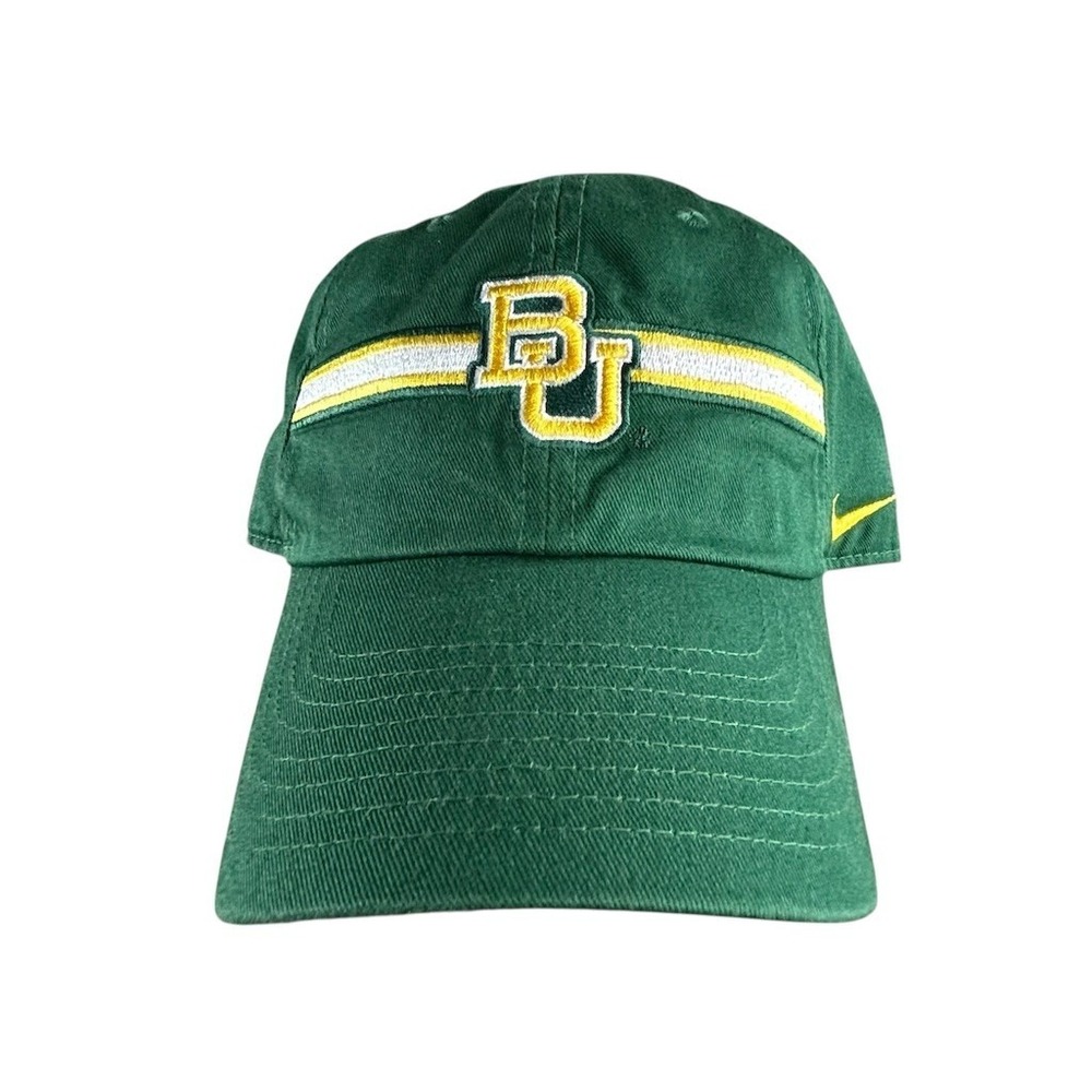 Nike Baylor Bears Cap Green One Size Adjustable Strapback Football Hat big 12